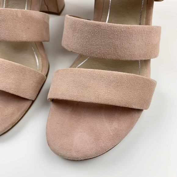 Vionic Blaire Sandals Heels Pink Suede Ankle Strap Strappy Women's 9.5 - Picture 3 of 11